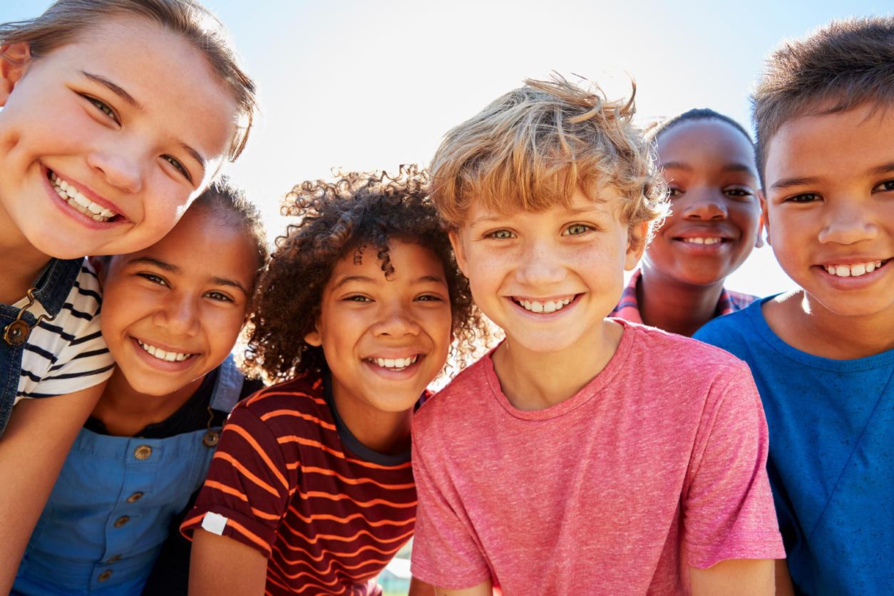 A group of smiling children